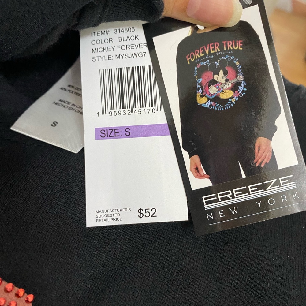 Black Mickey Mouse Graphic Sweatshirt - Picture 8 of 8